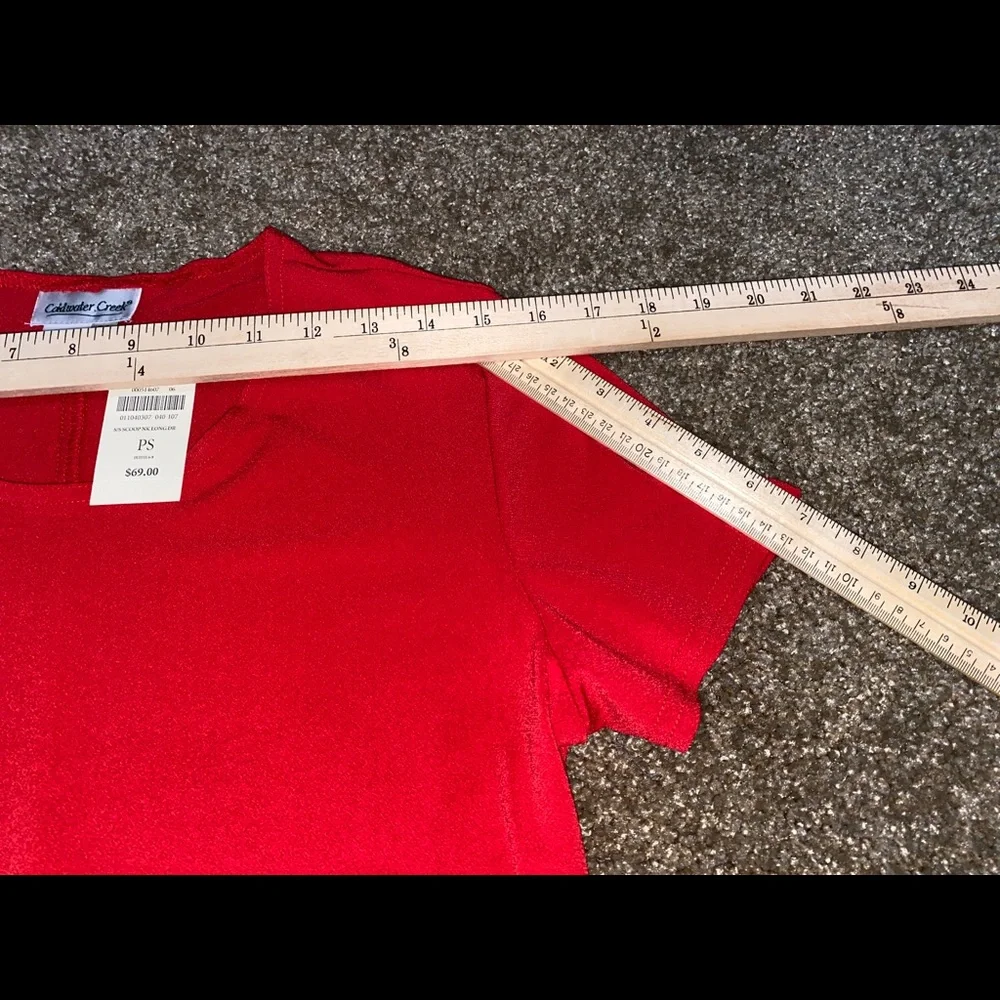 Coldwater Creek Long Maxi Red Dress Stretch, Petite Small, Perfect for h… - Picture 9 of 10